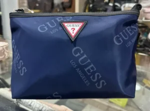 Neceser / Bolsa de Maquillaje Guess - Azul Marino con Logo Monograma
